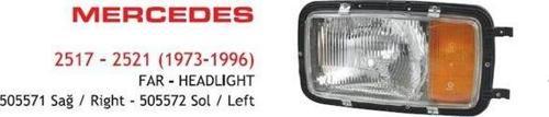 Far Sağ Mercedes 2517-2521 Kamyon (1973-1996) E-Belgeli