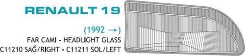 Far Camı Renault R19 Sol 1992 Sonrası