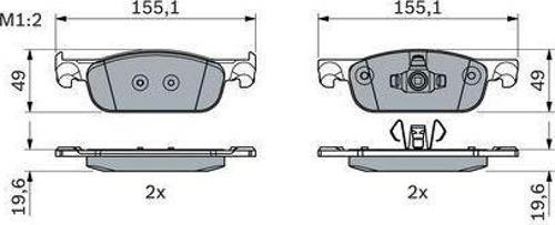 Ön Balata Renault Clıo Iv 0.9 Tce-1.2-1.5Dcı 12=> Dacıa Duster-Logan Iı- Sandero Iı 1.2-1.5Dcı 12=>