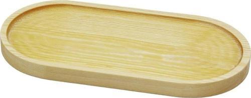 Oval   Açık Renk=sade  Ahşap Yağdanlık Altlık  25x12.5cm