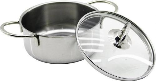 14cm   Cam Kapak   Mini  Çelik Tencere