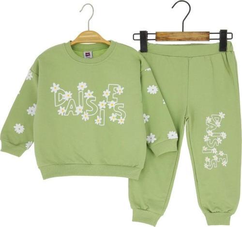 DAISIES PAPATYA BASKILI İKİ İPLİK ALT ÜST - KRMS737-Çağla Yeşili-2 Yaş Çağla Yeşili