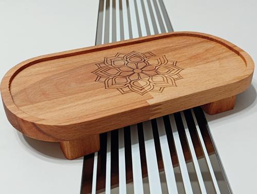  22x11 Cm Ayaklı Oval, Motif Desenli, Baharatlık Takımı, Baharat, Yağdanlık Altlığı