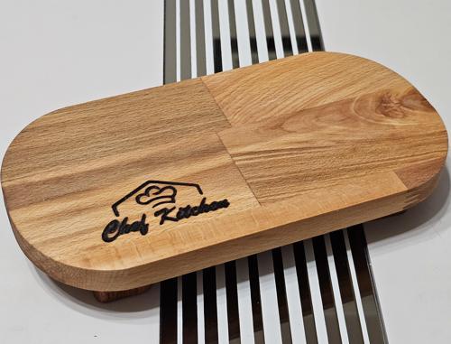 22x11 Oval Ahşap Yağdanlık Altlığı, Baharat, Sunum Standı, Çok Amaçlı Mutfak Tabağı 4 Ayaklı