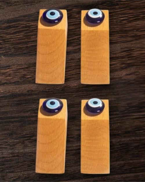 Kapı Stoperi, Kapı Tutucu, Kapı Takozu, Kaydırmaz Aparatlı Nazar Boncuklu 4 Adet