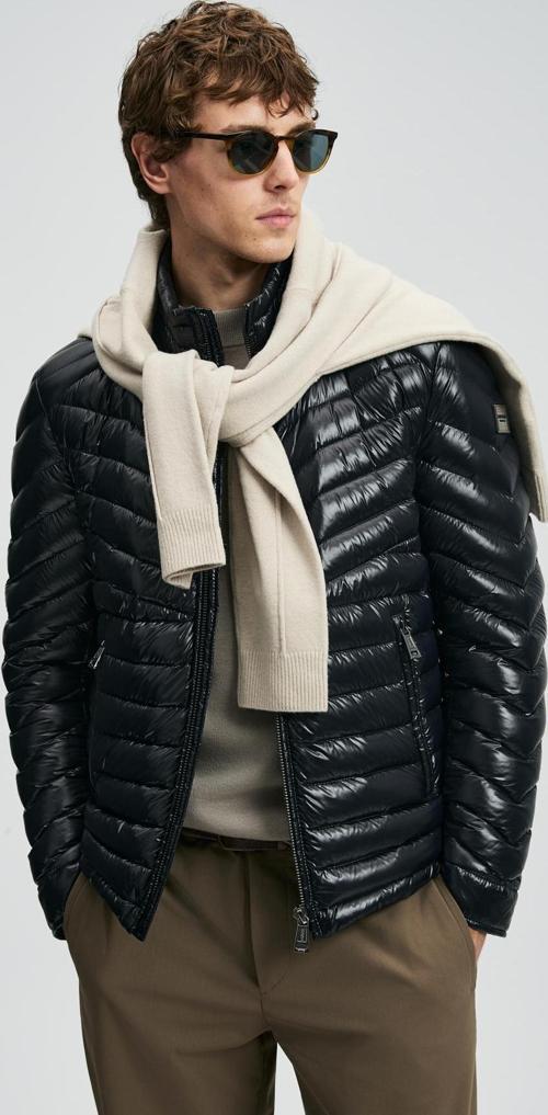 Luc Kaz Tüyü Erkek Mont Siyah