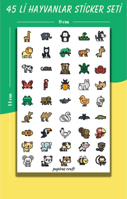 Küçük Hayvanlar 45 Li Sticker Çıkartma