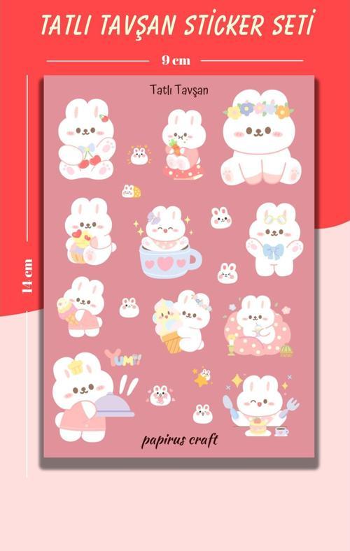 Tatlı Ayıcık Sticker , Çıkartma , Etiket Seti