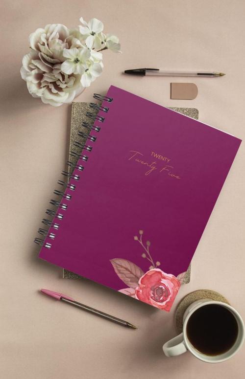 A5 Spiralli Süresiz Planlayıcı Ajanda-12 Aylık-Sade Modeller