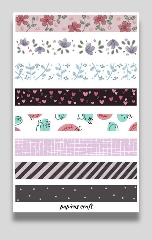 8 Li Şerit Bant Sticker Çıkartma