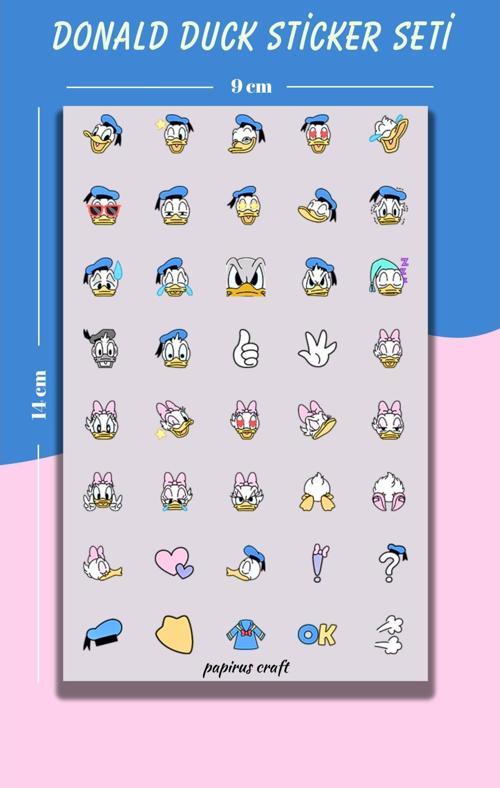 Donald Duck 40 Lı Sticker Çıkartma