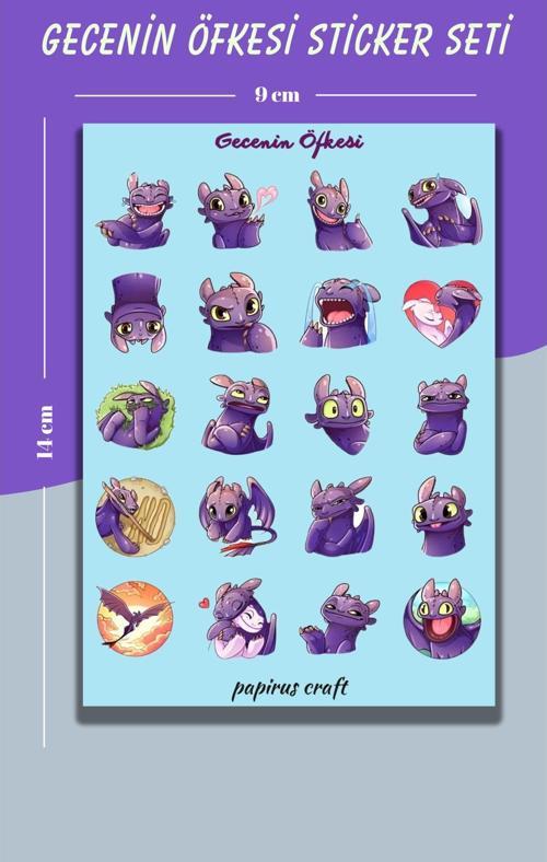 Gecenin Öfkesi 20 Li Sticker , Etiket ,Çıkartma Seti