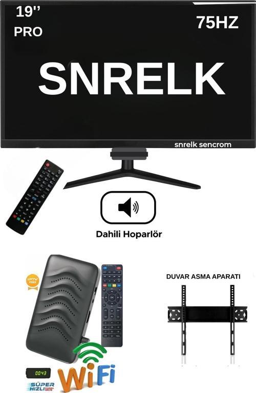 19'' 49 EKRAN PRO DAHİLİ HOPARLÖR (DAHİLİ WİFİ) UYDU ALICISI FULL SET TV MONİTÖR