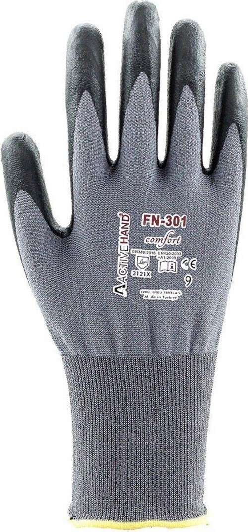 Fn 301 Comfort No:9 Köpük Nitril Kaplı Polyester Likra Eldiven