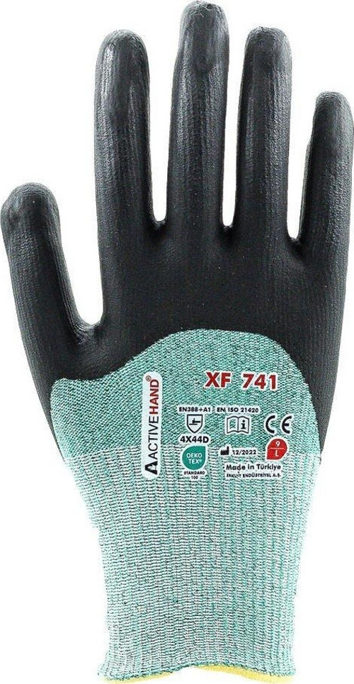 Köpük Nitril Kaplı Polietilen İplik Kesilmeye Dayanıklı Eldiven Xf 741 Gr/Sy No:10 3/4