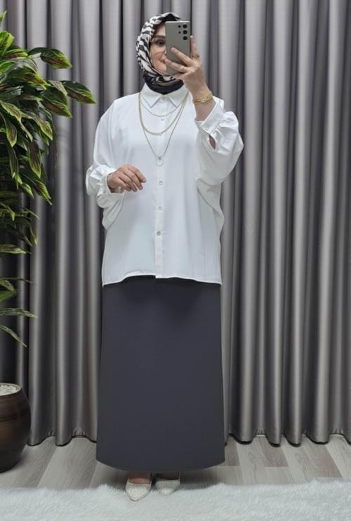 Kadın Giyim Krep Kalem Etek 