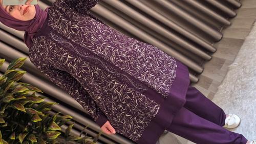 Kadın Giyim Şerit Desenli Samira Takım 