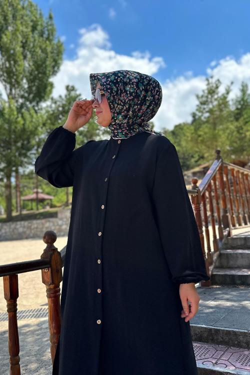 Kadın Tesettür Giyim Büyük Beden Pantolonlu Aerobin İkili Takım 