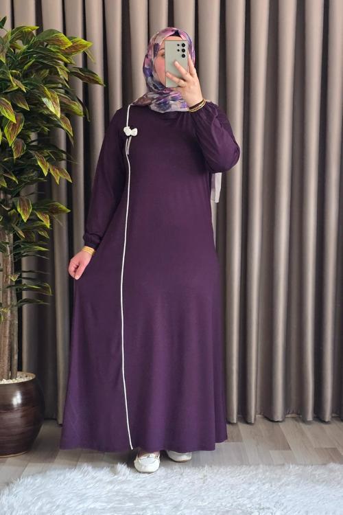 Kadın Tesettür Giyim Büyük Beden Şuğra Çiçekli Elbise