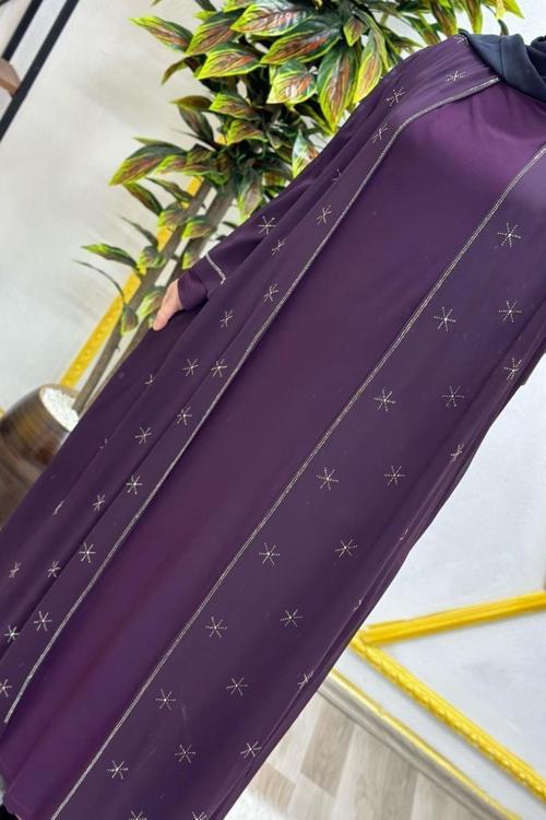 Kadın Tesettür Giyim Büyük Beden Yıldız Taşlı Abiye