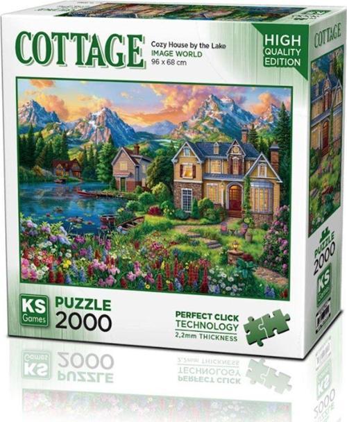 22522 Cozy House By The Lake 2000 Parça Puzzle -KS Puzzle