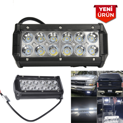 12V 36W 12 Ledli Metal Kasalı OFF-ROAD Sisi Farı 9906
