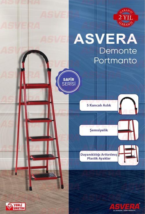 Safir Serisi – Patika 6’lı Ev Tipi Katlanır Merdiven | Bahçe, Ofis, Ev için Dayanıklı