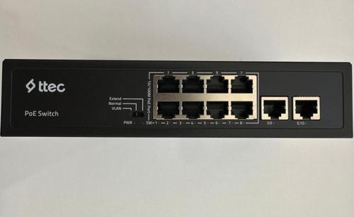 10120PG 8 Port 10/100M PoE 2 Port 10/100/1000 Gigabit Uplink Tak Çalıştır 120W PoE Switch