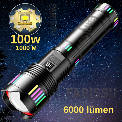 Süper Güçlü Beyaz Lazer Zoom El Feneri - Gold Orion OR-802