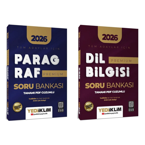 Yediiklim 2026 KPSS MEB-AGS DGS ALES TYT AYT MSÜ Paragraf + Dil Bilgisi Premium Soru Bankası 2 li Se