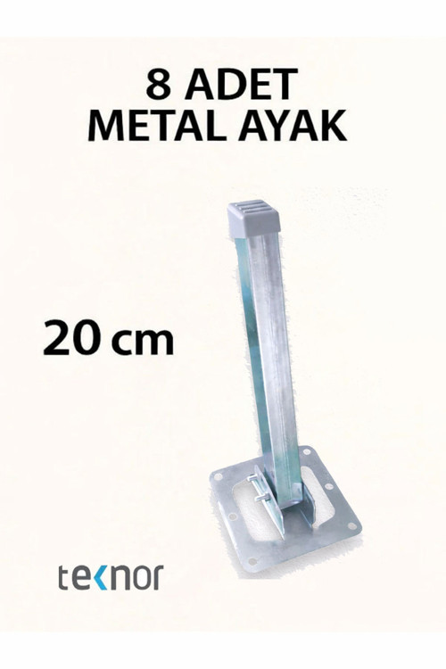 8li Katlanır Metal Yer Sofrası Ayağı Yer Masası Ayağı 20 cm
