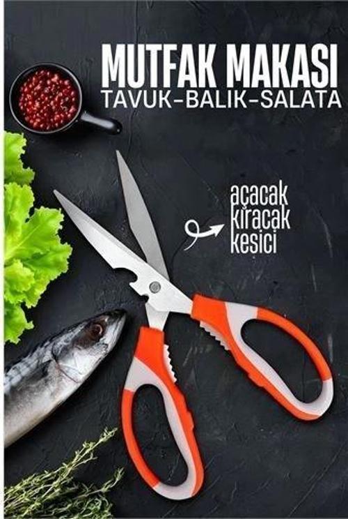 BFS  Mutfak Makası - Tavuk Kesme Makası Balık Temizleme Makası Salata Hazırlama Makası