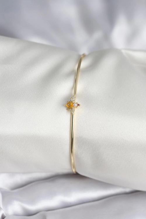 BFS Sinek Figürlü Gold Renk Pirinç Kadın Bileklik