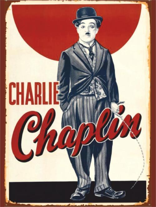 Charlie Chaplin Retro Ahşap Poster Tablo | Vintage Duvar Dekoru