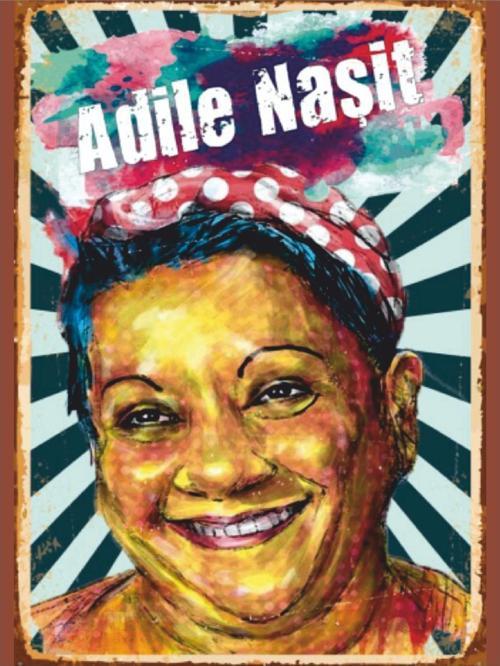 Adile Naşit Retro Poster Tablo | MDF Dekoratif Baskı