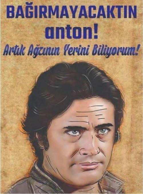 Cüneyt Arkın Bağırmayacaktın Anton  Ahşap Retro Vintage Poster