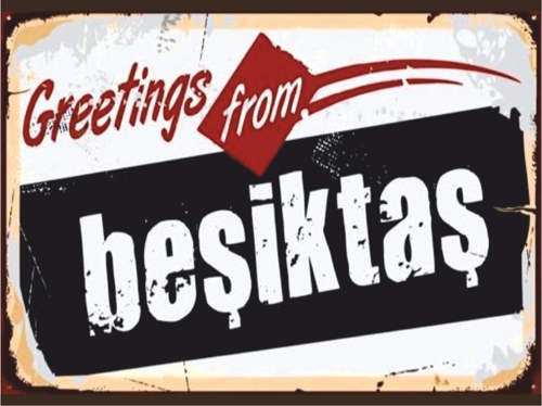 Beşiktaş Temalı Retro Ahşap Poster Tablo | İstanbul Semt Dekoru