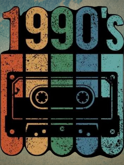 1990'lar Retro Kaset Temalı Dekoratif Ahşap Tablo