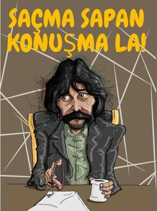 Behsat Ç Saçma Sapan Konuşma La Ahşap Retro Vintage Poster