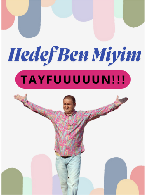 Hedef Ben Miyim Tayfuuuunnn Yazılı Komik Ahşap Retro Poster Tablo
