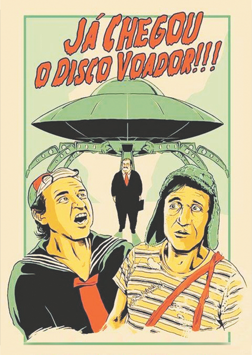 El Chavo del Ocho UFO Poster | Retro Ahşap Komedi Tablosu