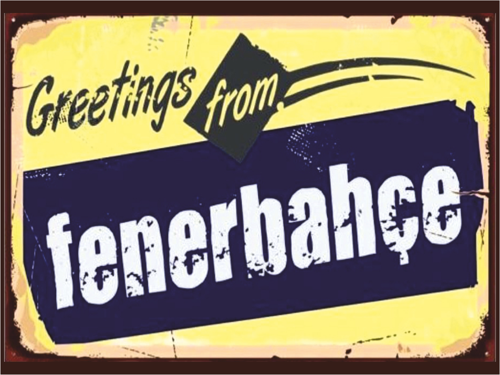 Fenerbahçe Temalı Retro Ahşap Poster Tablo | İstanbul Semt ve Taraftar Dekoru