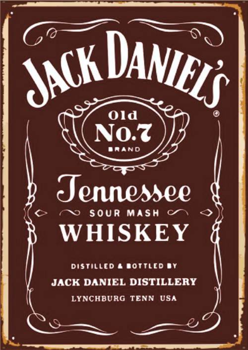 Jack Daniel's Tennessee Whiskey Temalı Ahşap Retro Poster Tablo