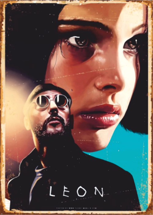 Léon The Professional Portre Temalı Ahşap Retro Poster Tablo