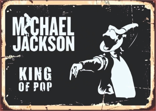 Michael Jackson King of Pop Temalı Ahşap Retro Siyah Beyaz Poster Tablo