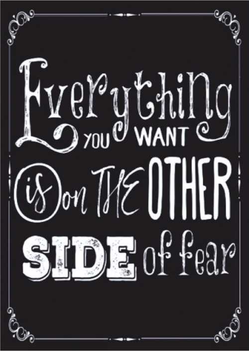 Motivasyon Sözlü Retro Ahşap Tablo - “Everything You Want...” Tasarımı