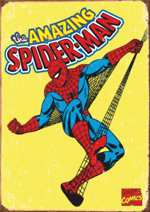 The Amazing Spider-Man Retro Ahşap Tablo - Marvel Çizgi Roman Stilinde Dekor