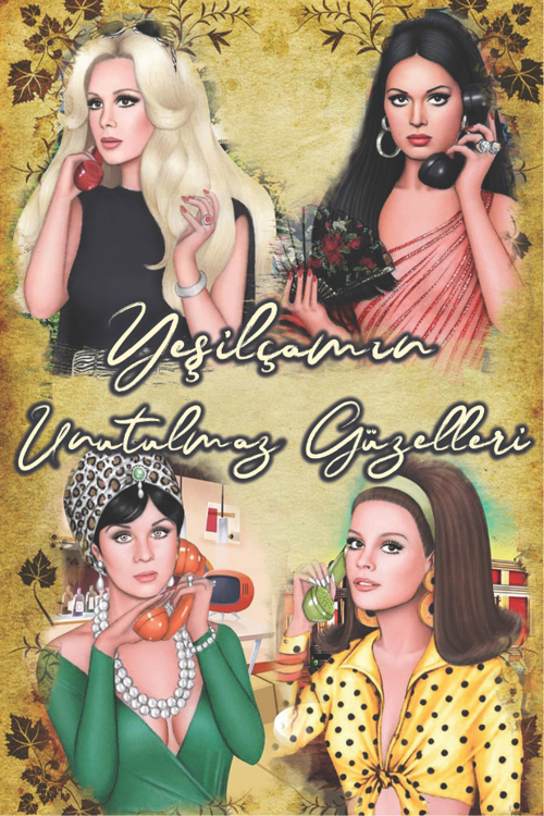 Yeşilçam'ın Unutulmaz Güzelleri Retro Ahşap Tablo – 4 İkonik Kadın Portresi