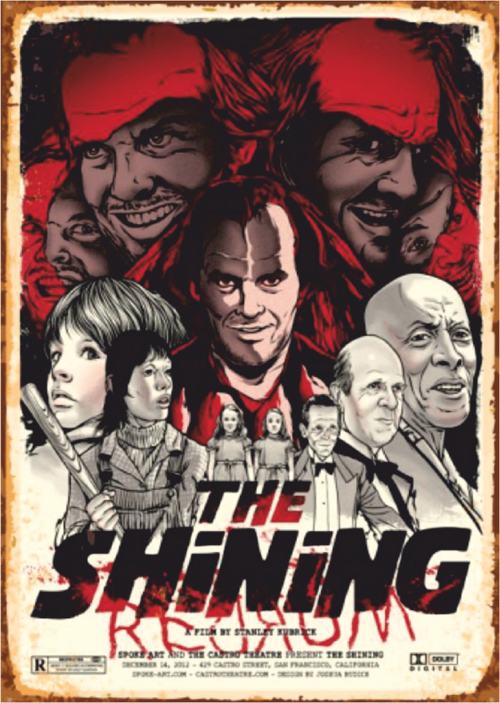 The Shining Retro Ahşap Tablo - Stanley Kubrick Korku Filmi Afişi Tasarımı
