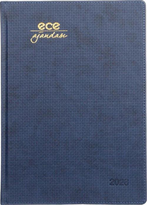 AJANDASI ÇEŞME 2026 Lacivert - Haftalık 110 gr. İthal Kağıt Sert Kapak 19,5x28